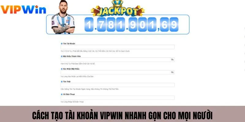 Cách tạo tài khoản VIPWIN nhanh gọn cho mọi người