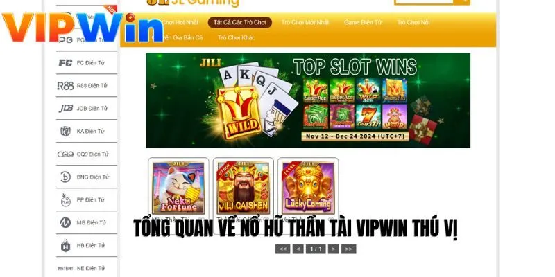 Tổng quan về nổ hũ Thần Tài VIPWIN thú vị