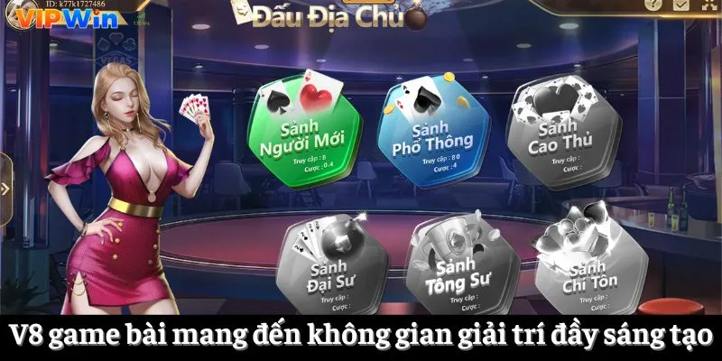 V8 game bài mang đến không gian giải trí đầy sáng tạo