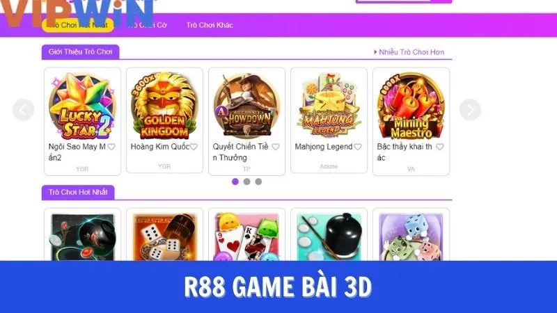 R88 Game Bài 3D VIPWIN: Sân Chơi Đẳng Cấp Dành Cho Dân Đam Mê Cá Cược