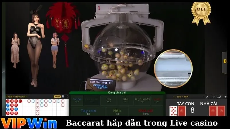 Baccarat hấp dẫn trong Live casino