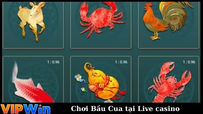 Chơi Bầu Cua tại Live casino 