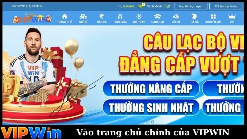 Vào trang chủ chính của VIPWIN